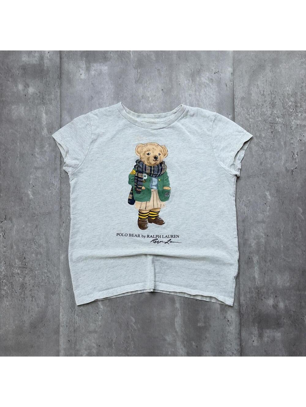 Y2K Gray Polo Ralph Lauren Polo Bear Baby Tee